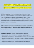 WGU C475 OA Final Exam Study Guide Questions and Answers 2023 (Verified Answers)