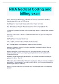 NHA Medical Coding and  billing exam
