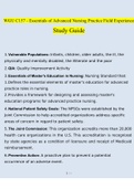WGU C157 - Essentials of Advanced Nursing Practice Field Experience Study Guide