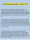 ElNEC WGU C475 Module 3 Quizzes Questions and Answers &lpar;2022&sol;2023&rpar; &lpar;Verified Answers&rpar;