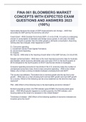 FINA 061 BLOOMBERG MARKET CONCEPTS WITH EXPECTED EXAM QUESTIONS AND ANSWERS 2023 &lpar;100&percnt;&rpar; 