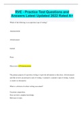 RVE - Practice Test Questions and Answers Latest Updated 2022 Rated A&plus;