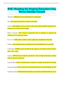 RVE&colon; Reading for Virginia Educators Key Terms Already Passed
