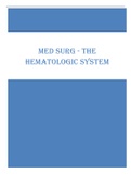 MED SURG - THE  HEMATOLOGIC