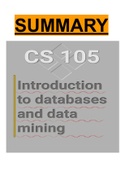 Introduction to Databases and Data Mining (summary)