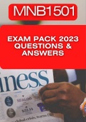 MNB1501 NEW Study & Exam Pack for 2023 (All you need) Searchable (Multiple choice questions) with past assignments