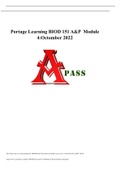 Portage Learning BIOD 151 A&P 1 Module 4:OCTOBER 2022