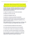 HESI RN Med-Surg 2023 Test Bank Questions & Answers with Rationals