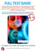 Test Bank For Lilley's Pharmacology for Canadian Health Care Practice 4th Edition Kara Sealock ; Cydnee Seneviratne; Linda Lane Lilley; Shelly Rainforth Collins; Julie S. Snyder 9780323694803 Chapter 1-58 Complete Guide .