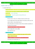 NURS 4150 Population Health Focus for Final exam best study guide review 2022&sol;2023 update