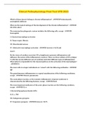 Clinical Pathophysiology Final Test UTD 2023
