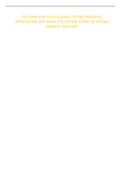 TEST BANK FOR PSYCHOLOGICAL TESTING PRINCIPLES&comma; APPLICATIONS&comma; AND ISSUES&comma; 9TH EDITION&comma; ROBERT M&period; KAPLAN&comma; DENNIS P&period; SACCUZZO