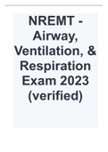 NREMT - Airway, Ventilation, & Respiration Exam 2023 (verified)