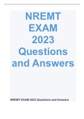 NREMT EXAM 2023 Questions and Answers
