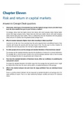 Risk and return in capital markets
