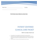 NR 341 Patient Cantered Clinical Care Packet: Plan 2