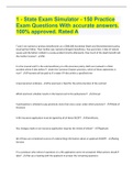 1 - State Exam Simulator - 150 Practice Exam Questions With accurate answers&period; 100&percnt; approved&period; Rated A