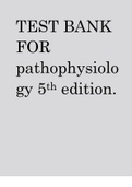 TEST BANK FOR pathophysiology 5th edition
