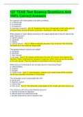 127 TEAS Test Science Questions And 100&percnt; Correct Answers