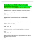 Global Business - FVC1 (All of the Practice Quizzes in MindTap) with COMPLETE SOLUTION 225 Questions with 100% Correct Answers