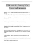 ECN 211 ASU Exam 3 With Quizs and Answers