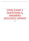 CPHQ EXAM 3 QUESTIONS & ANSWERS 2022/2023 UPDATE