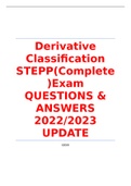 Derivative Classification STEPP&lpar;Complete&rpar;Exam QUESTIONS & ANSWERS 2022&sol;2023 UPDATE