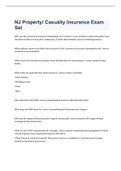 NJ Property&sol; Casualty Insurance Exam Set 2023