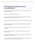 NJ Property&comma; Casualty&comma; and Auto Licensing Exam 2023 with 100&percnt; correct answers
