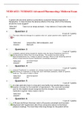 NURS 6521 / NURS6521 Advanced Pharmacology Midterm Exam (GRADED A) Question and Answers | Latest 2020 / 2021 / Scored 99/100