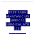         TEST BANK IGNATAVICIUS MEDICAL SURGICAL 9TH 2023