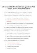 ATI Leadership Proctored Exam Questions And Answers Latest 2023 (70 Solution)
