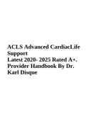 Advanced Cardiac Life Support (ACLS) Latest 2022- 2025 Handbook Rated A+.