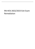 RN HESI 2022/2023 Exit Exam  Remediation