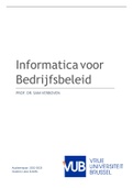 Samenvatting informatica voor bedrijfsbeleid 18/20 (Mastervak)