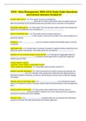 C810 - Data Management&comma; WGU C810 Study Guide Questions and Correct Answers Graded A&plus;