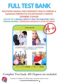 Solutions Manual for Community Health Nursing A Canadian Perspective 4th Edition by Lynnette Leeseberg Stamler