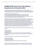 AHIMA RHIA Exam Prep (7th Edition) Questions And Answers 2023