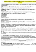 C810 Foundations in Healthcare Data Management Completed Answers Already Graded A&plus;