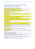 DoD Mandatory Controlled Unclassified Information &lpar;CUI&rpar; Training Latest Update Rated A