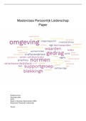 Paper masterclass Persoonlijk Leiderschap, beoordeling 8,5