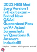 2022 HESI Pediatric &lpar;PEDS&rpar; RN Exit Exam&colon; V1 & V2