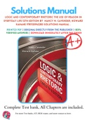 Logic and Contemporary Rhetoric The Use of Reason in Everyday Life 12th Edition By  Nancy M. Cavender, Howard Kahane 9781133942283 Solutions Manual .