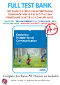 Test Bank For Exploring Interpersonal Communication v2.0 By Scott McLean 9781453390412 Chapter 1-12 Complete Guide .