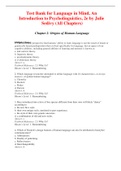 Test Bank for Language in Mind, An Introduction to Psycholinguistics, 2e by  Julie Sedivy
