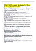PGA PGM Associate Qualifying 3&period;0 Exam &lpar;Answered&rpar; Verified Solution
