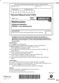 AS Level Edexcel 2022 Pure Maths Paper 1