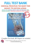 Test Bank for Chemical Principles The Quest for Insight 7th Edition by Peter Atkins; Loretta Jones; Leroy Laverman