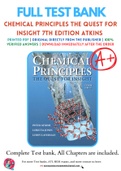 Test Bank for Chemical Principles The Quest for Insight 7th Edition by Peter Atkins&semi; Loretta Jones&semi; Leroy Laverman