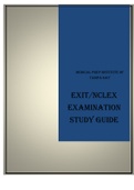  NURSING 101 Exit and NCLEX Examination Study Guide